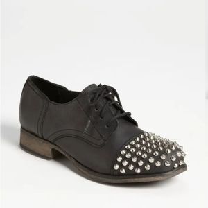 STEVE MADDEN Studded Leather Oxfords
